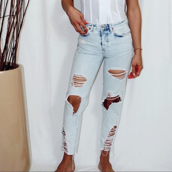 H&M Denim - H&M Distressed Boyfriend Jeans